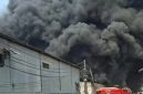 foto Tangkapan Layar  kebakaran gudang di sentra Kosambi 