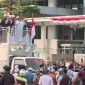 Aksi massa yang mengecam dugaan penistaan agama berlangsung di depan Gedung Orang Tua (OT), kawasan Outer Ring Road, Cengkareng, Jakarta Barat, Jumat (14/8/2026)