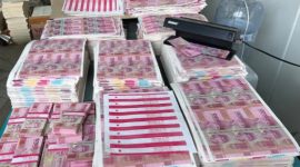 Foto istimewa tumpukan 360 ribu senilai Rp 36 Miliar uang palsu di Tangerang Selatan yang digerebek Polda Metro Jaya 