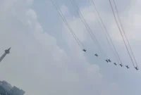 Atraksi Jet Tempur Meriahkan HUT RI Ke-81 di Monas Jakarta 