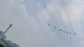 Atraksi Jet Tempur Meriahkan HUT RI Ke-81 di Monas Jakarta 
