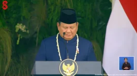 Presiden Prabowo Subianto mengajak peserta Upacara Detik-Detik Proklamasi HUT Ke-81 Kemerdekaan RI untuk mendoakan masyarakat yang terdampak bencana di berbagai wilayah Indonesia (dok.Istw)