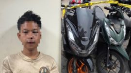 Satreskrim Polres Metro Tangerang Kota mengungkap dugaan tindak pidana pencurian kendaraan bermotor