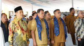 Bupati Tangerang Moch. Maesyal Rasyid saat mendampingi Gubernur Banten Andra Soni dan Wakil Gubernur Banten Achmad Dimyati Natakusumah meresmikan tujuh Unit Sekolah Baru (USB) se-Provinsi Banten di SMAN 33 Kabupaten Tangerang, Pasar Kemis, Senin (31/8/2026) (Dok.Istw)